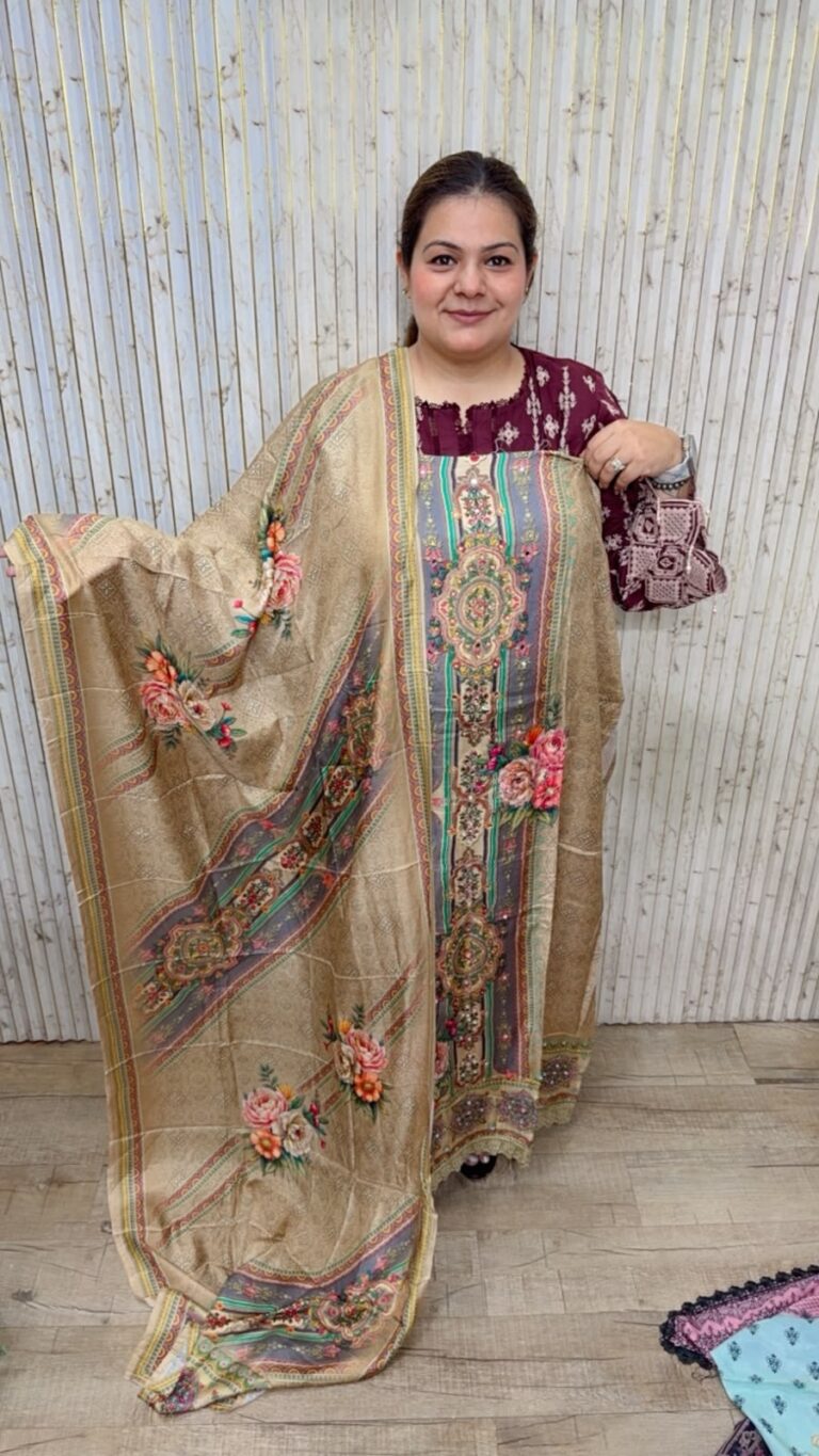 designer pure pakistani cotton stitched suit ccc642