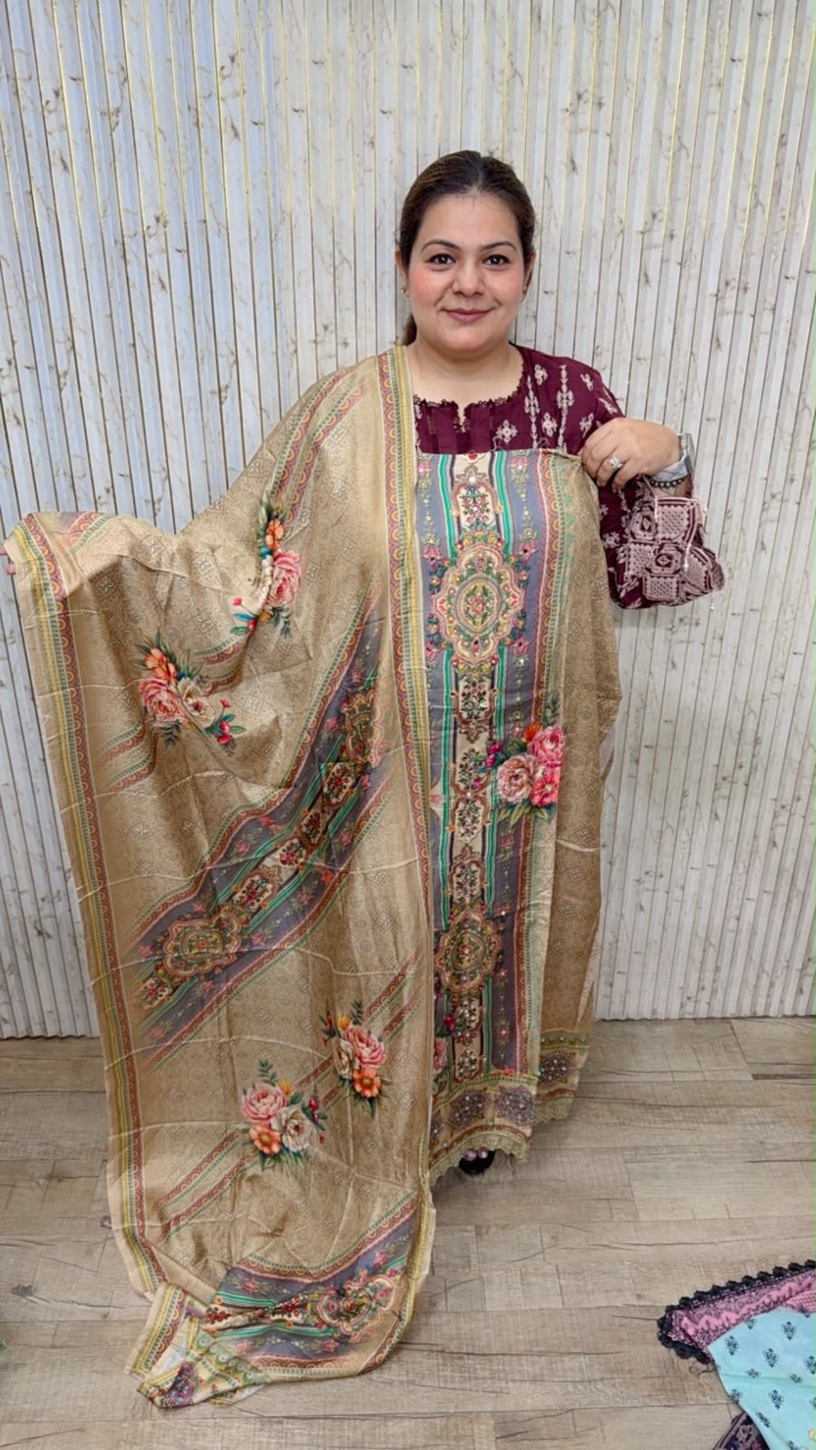 designer pure pakistani cotton stitched suit ccc642