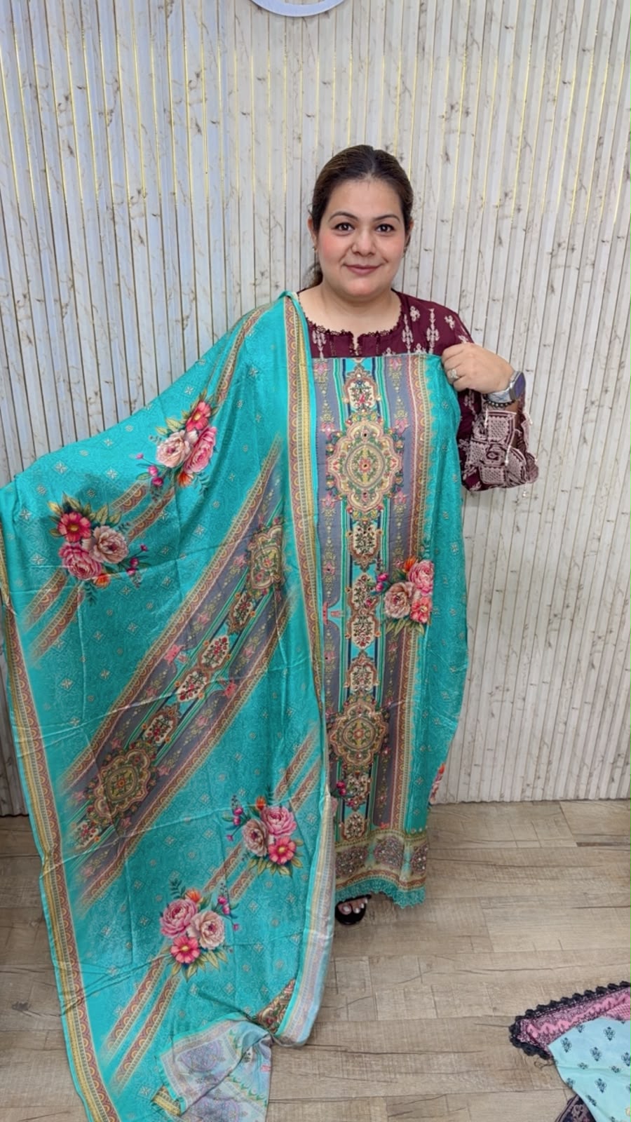 designer pure pakistani cotton stitched suit ccc642