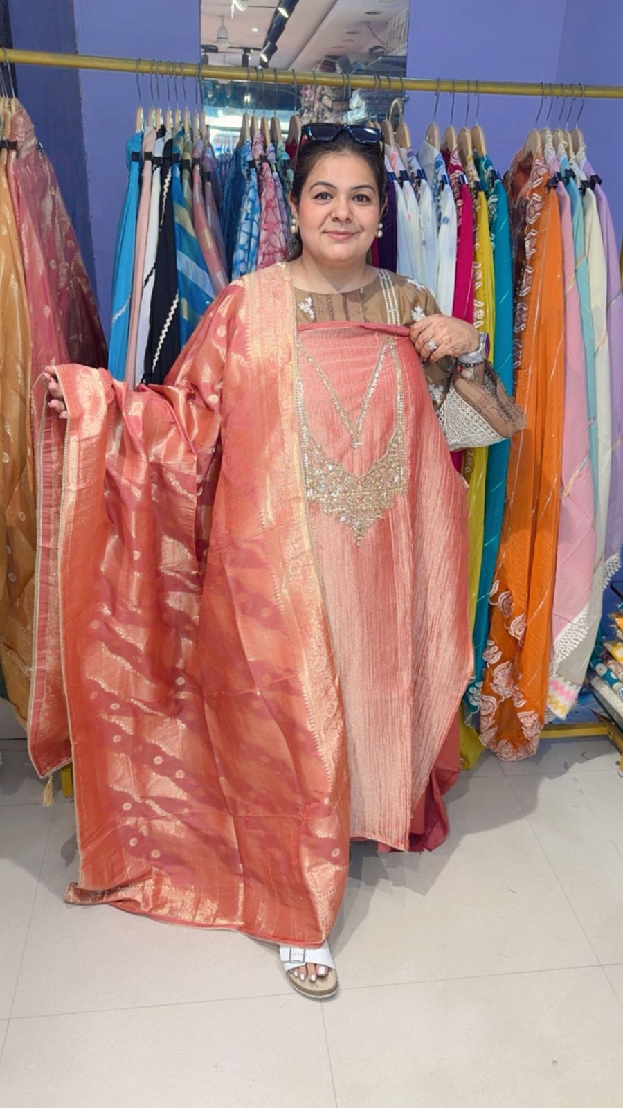 designer pure crush tissue suit