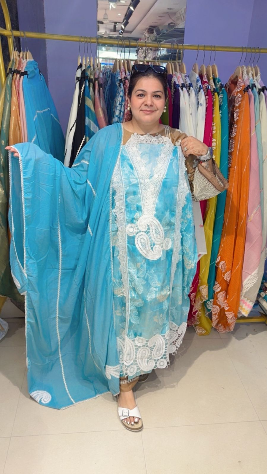 designer pure crush tissue suit