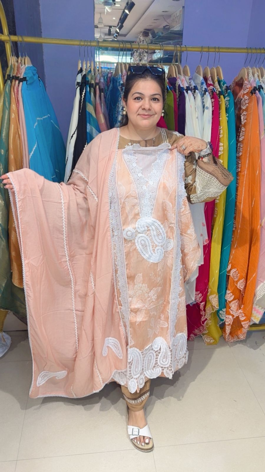 designer pure crush tissue suit