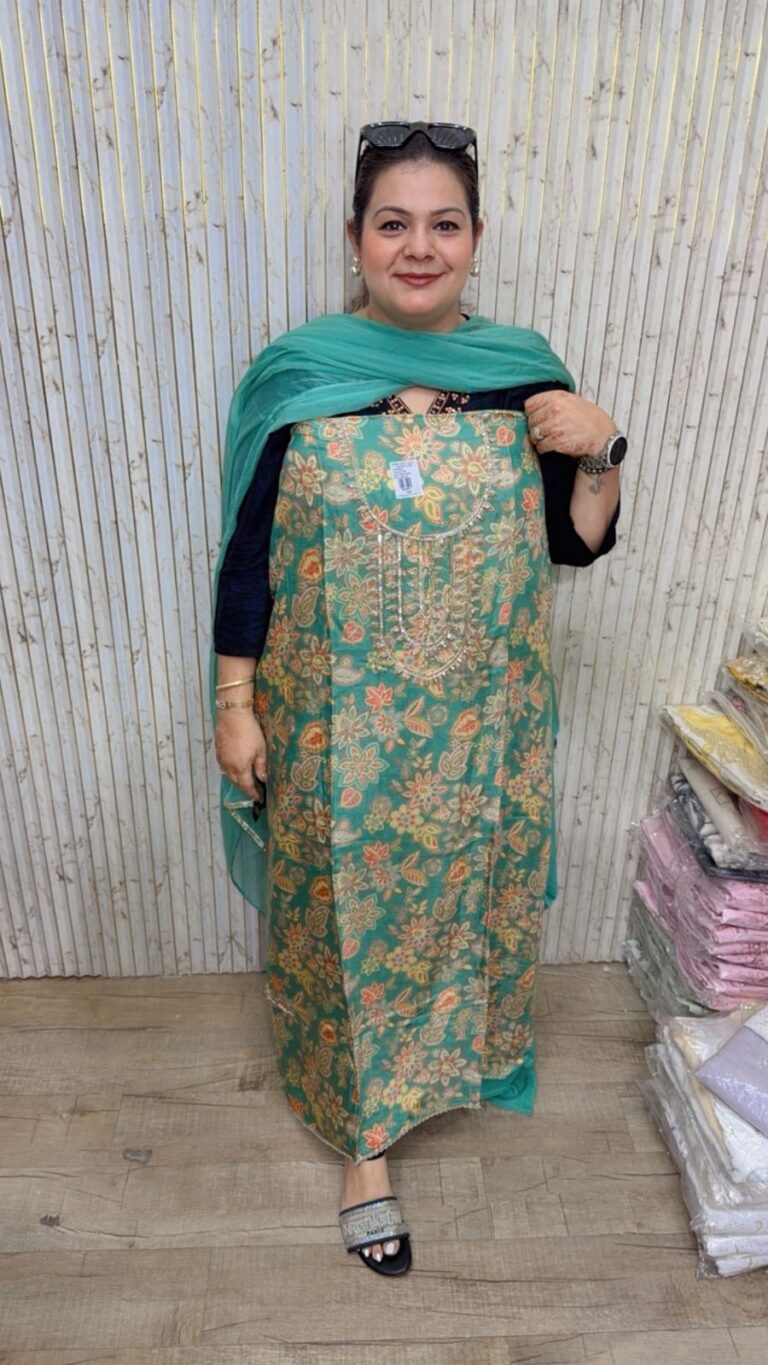 designer pure muslin cotton suit ccc679