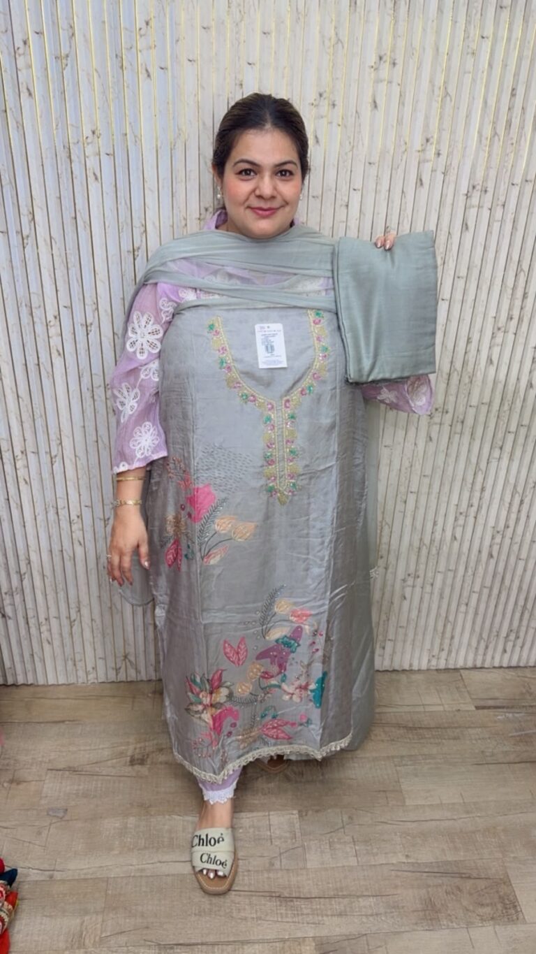 designer pure muslin cotton suit ccc686