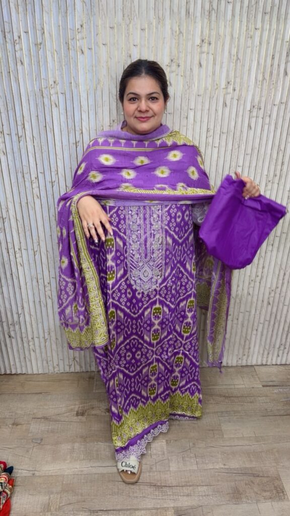 designer pure muslin cotton suit ccc686