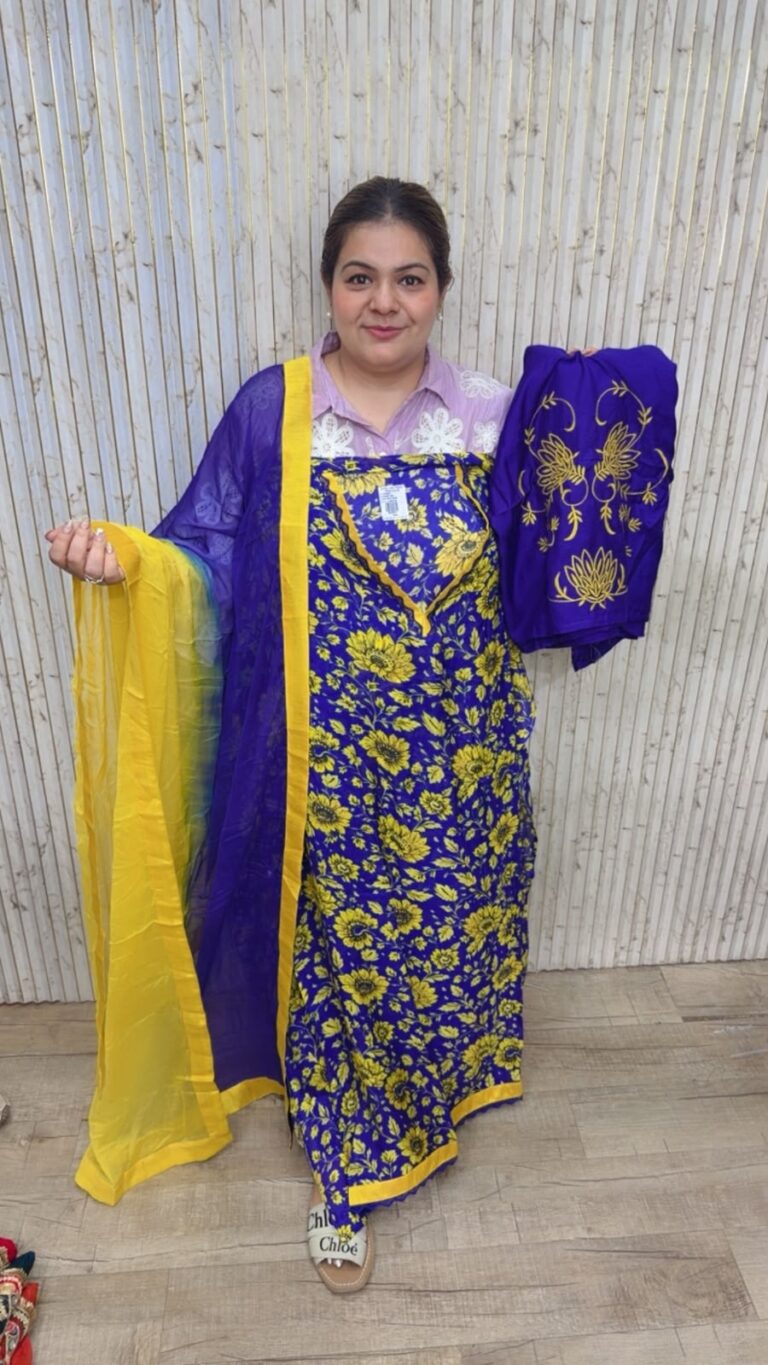 designer pure muslin cotton suit ccc686
