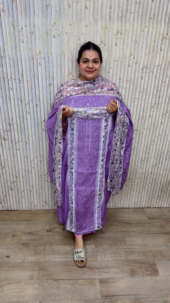 designer pure pakistani cotton silk stitched suit ccc696