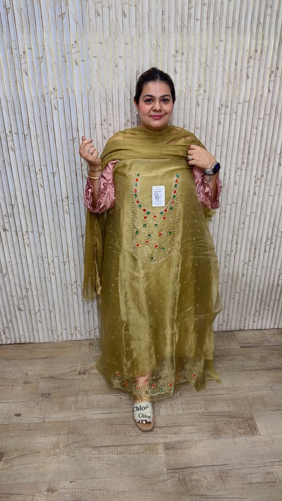 designer pure pakistani cotton silk stitched suit ccc696