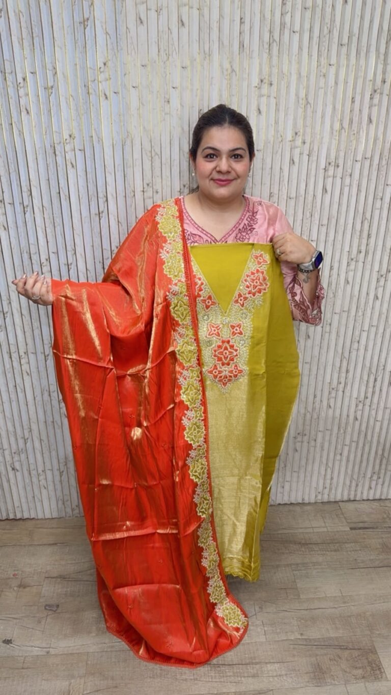 designer pure pakistani cotton silk stitched suit ccc696