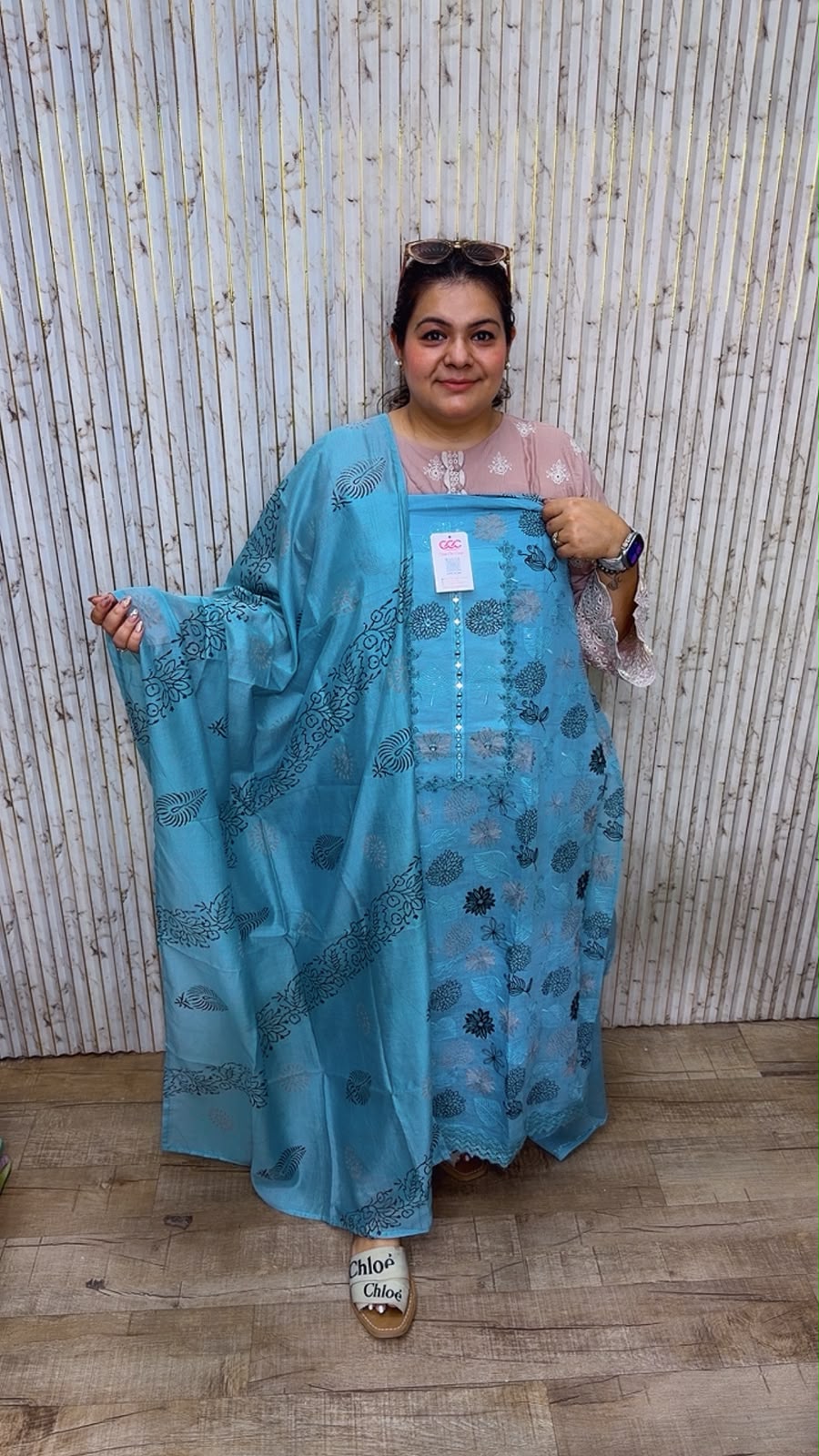designer pure pakistani cotton suit ccc705