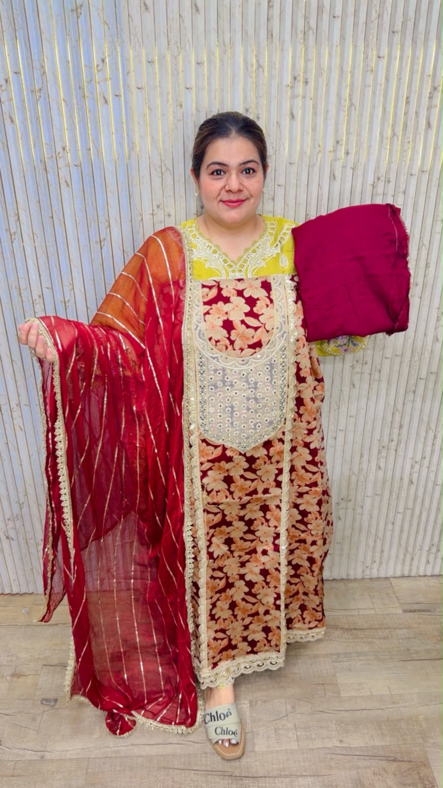 designer pure pakistani muslin suit ccc570