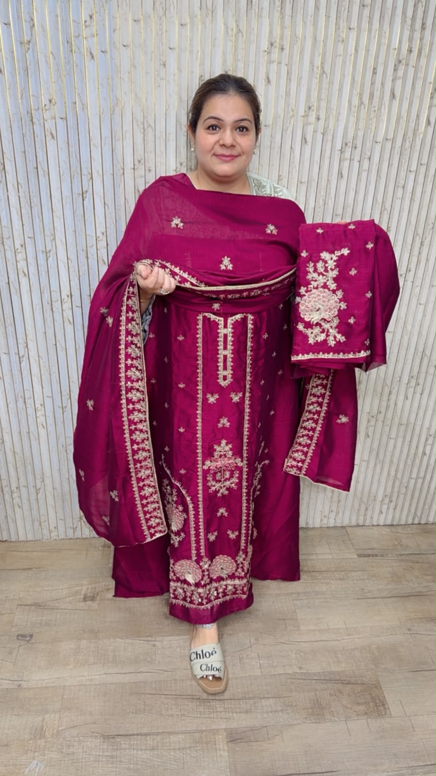 designer pure mal cotton crush suit ccc576