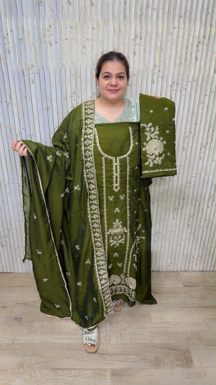 designer pure mal cotton crush suit ccc576
