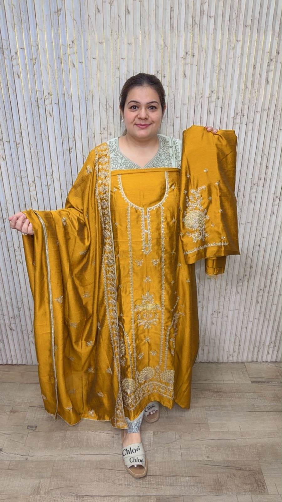 designer pure mal cotton crush suit ccc576