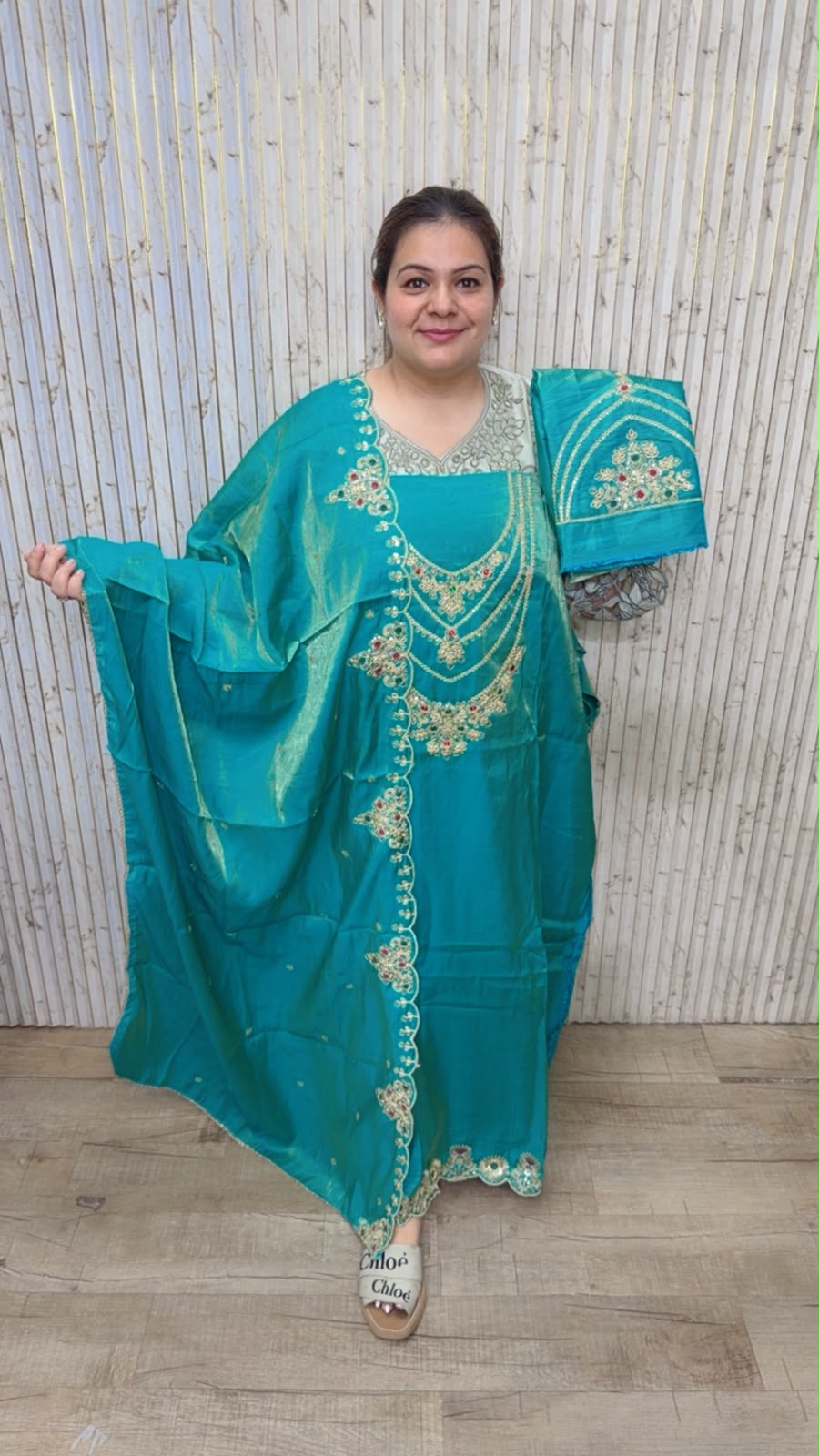 designer pure mal cotton crush suit ccc576