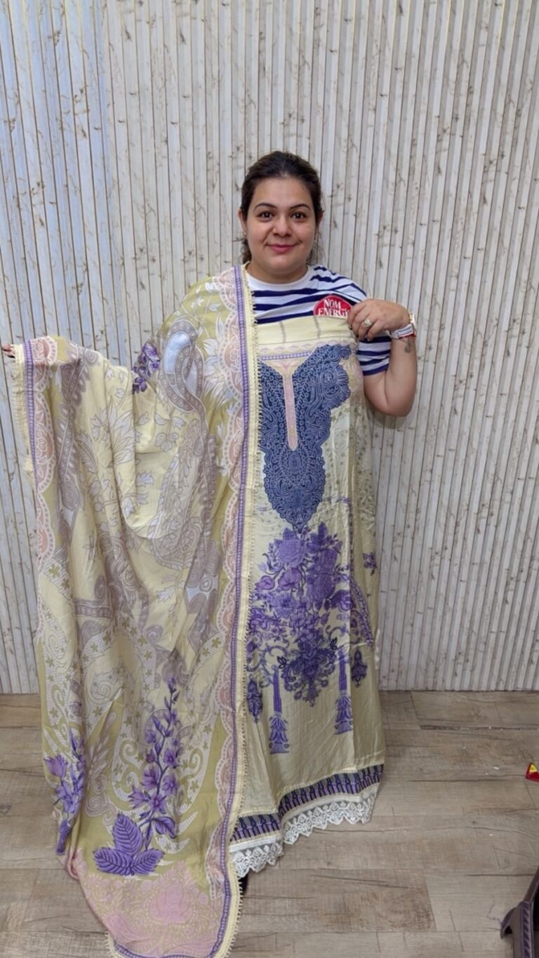 designer pure pakistani muslin suit ccc601