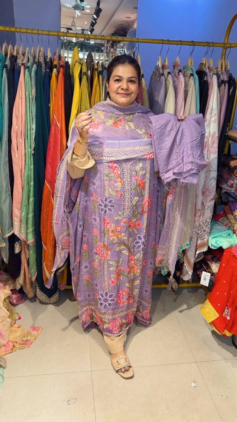 designer pure pakistani muslin suit ccc609