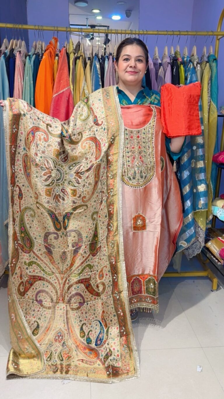 designer pure pakistani muslin suit ccc609