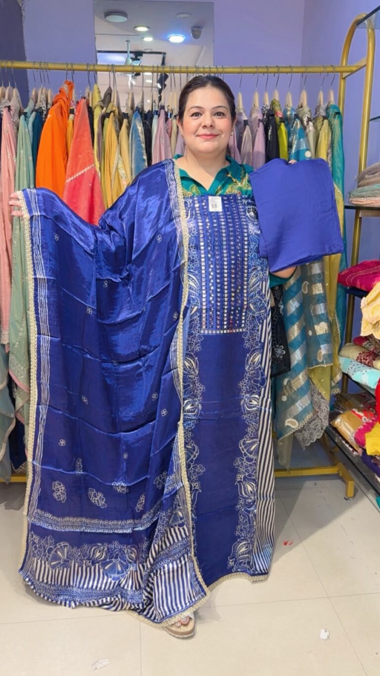 designer pure pakistani muslin suit ccc609