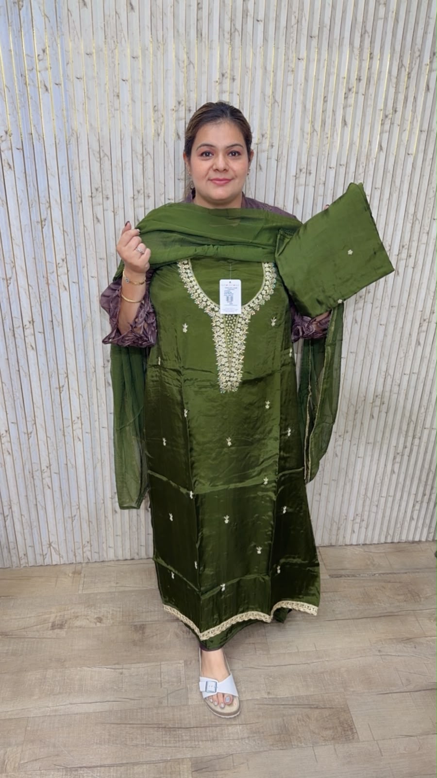 designer upada silk suit ccc647 green