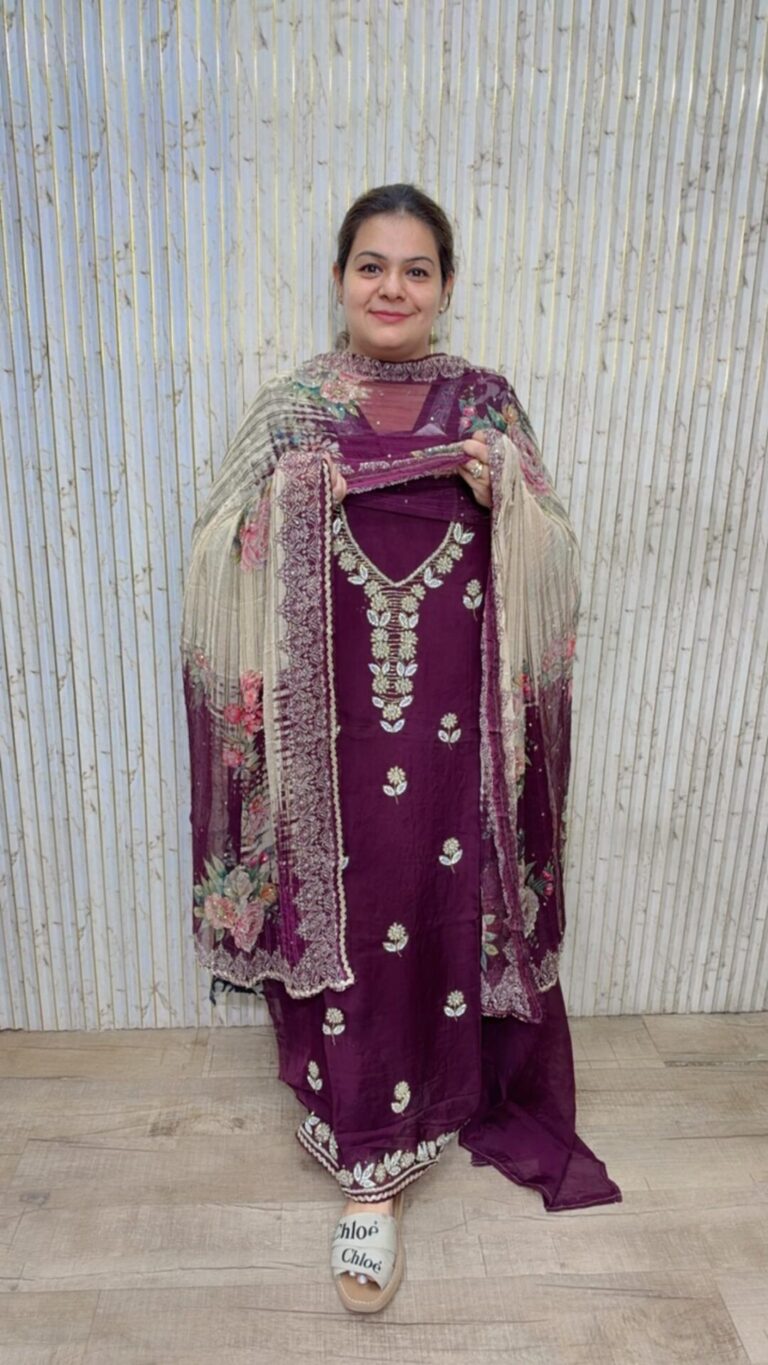 designer pure silk handwork suit ccc