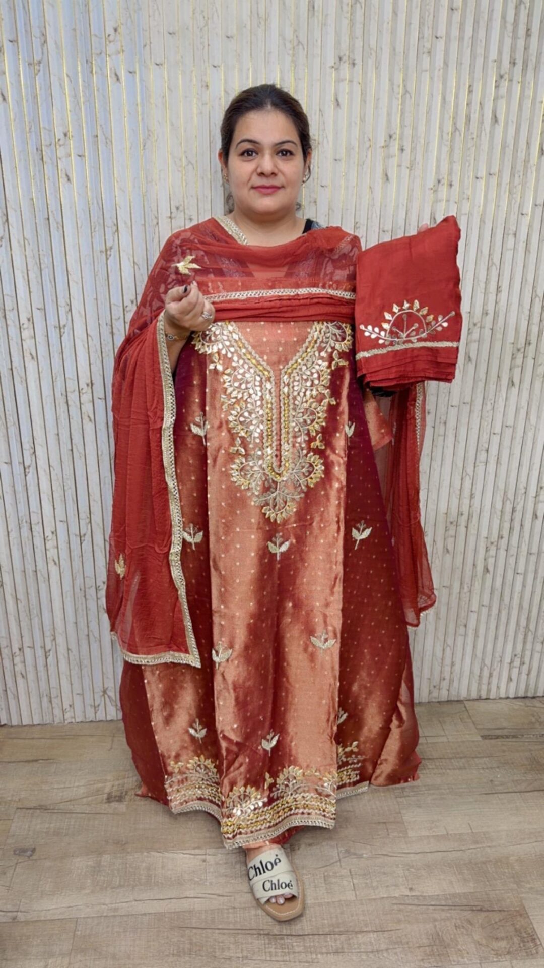 designer pure silk handwork suit ccc668