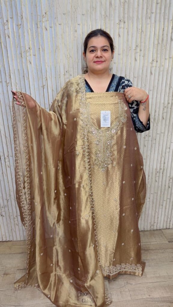 designer pure silk handwork suit ccc668
