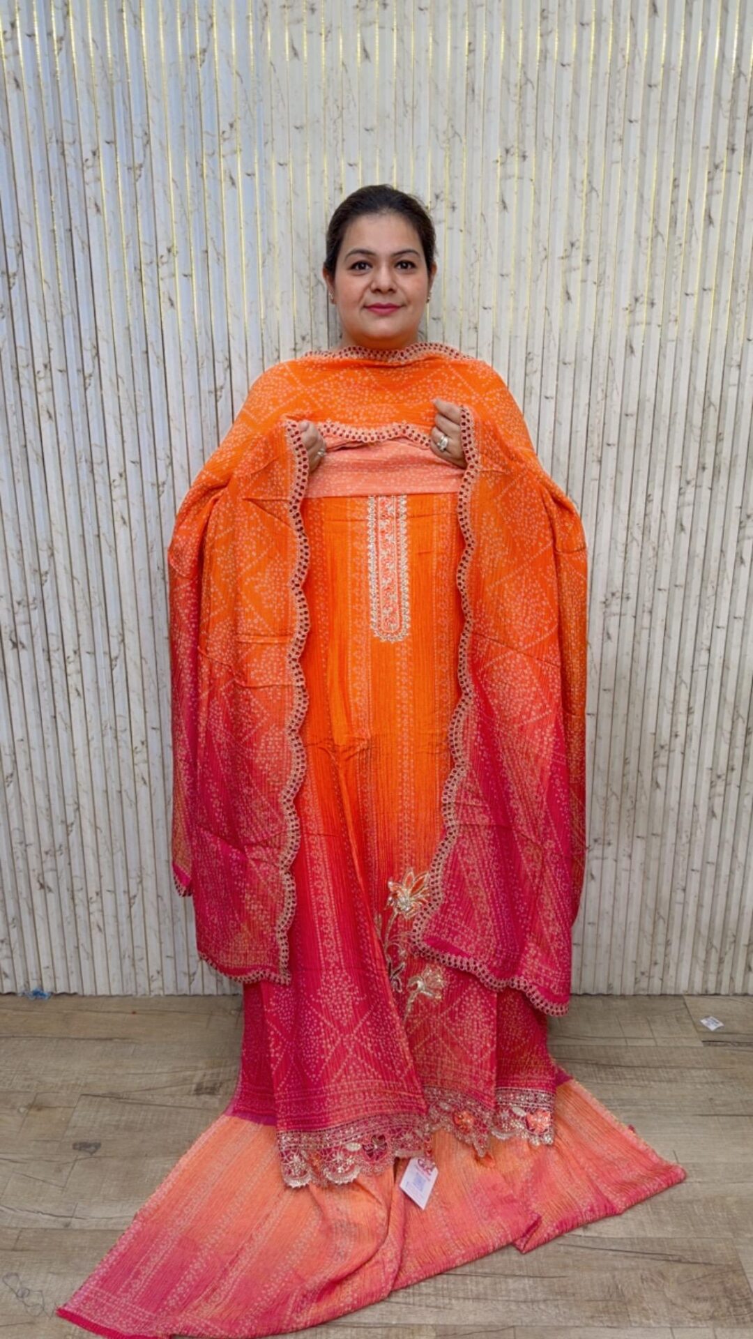 designer pure crush bandhej suit ccc090