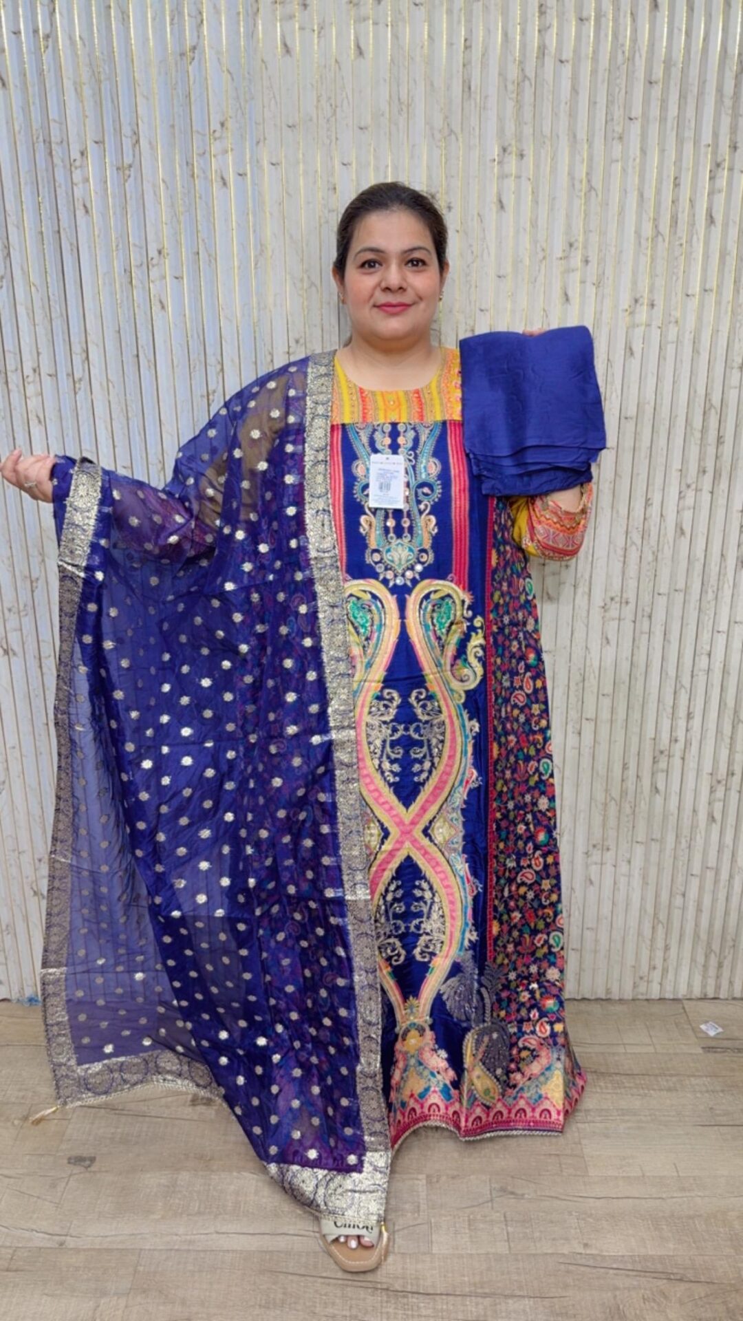 designer pure crush bandhej suit ccc090