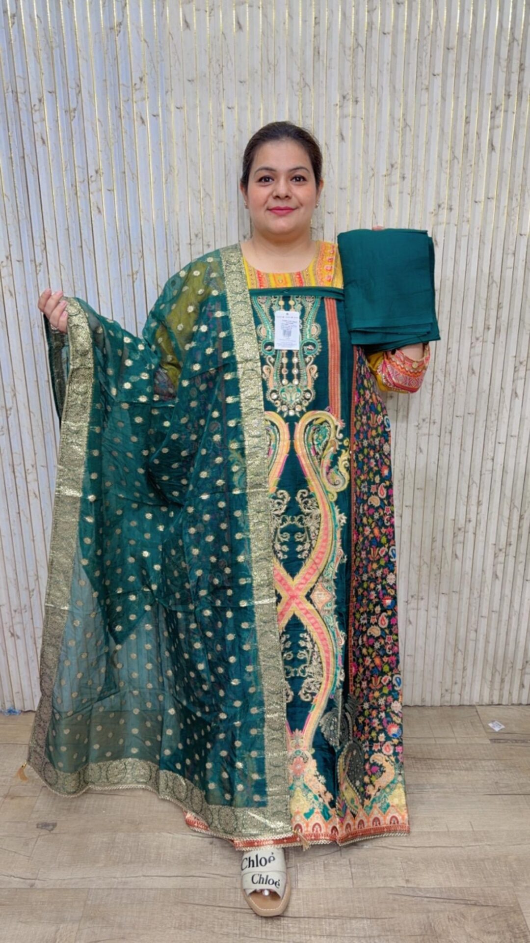 designer pure crush bandhej suit ccc090