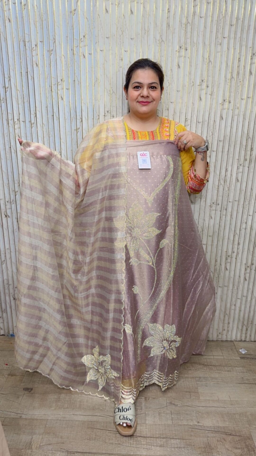 designer pure crush bandhej suit ccc090