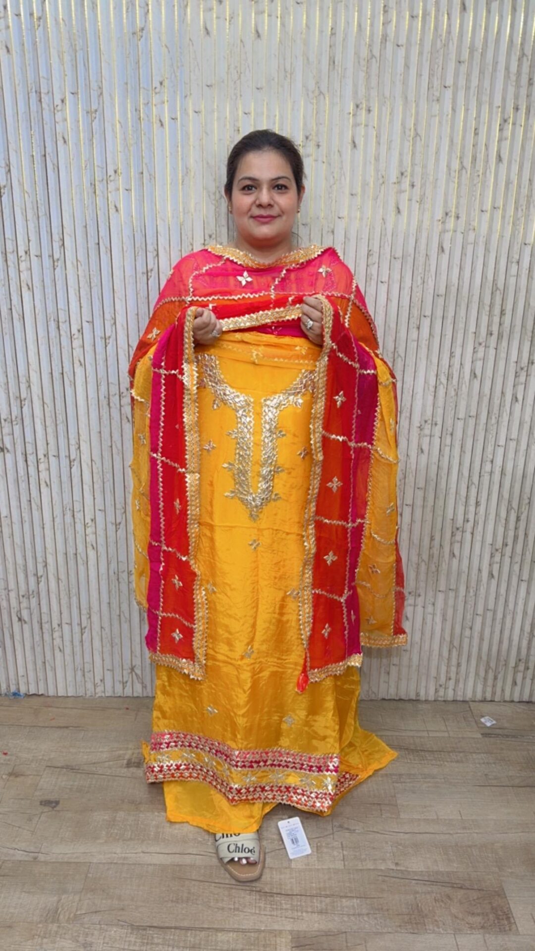 designer pure crush bandhej suit ccc090