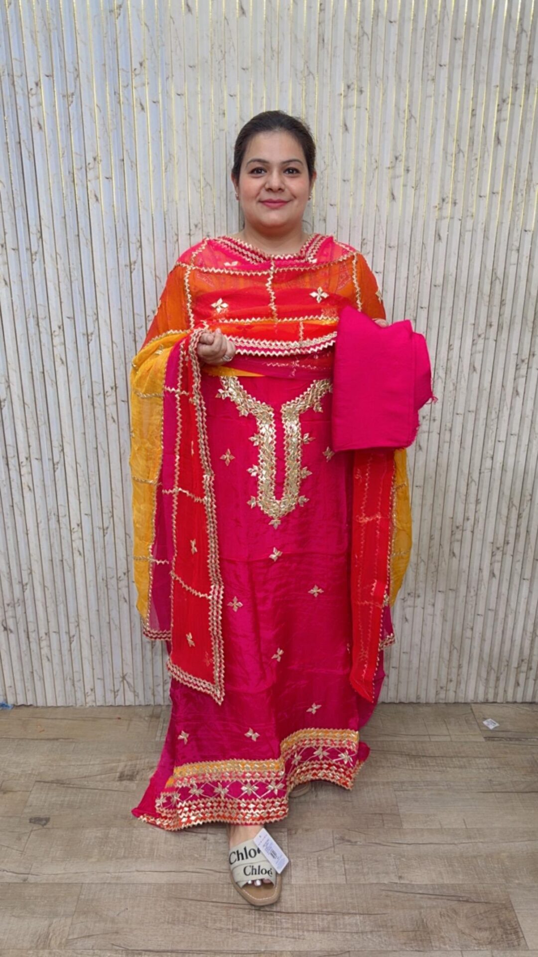 designer pure crush bandhej suit ccc090