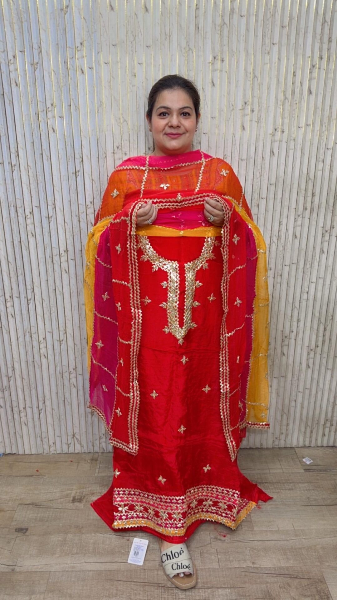 designer pure crush bandhej suit ccc090