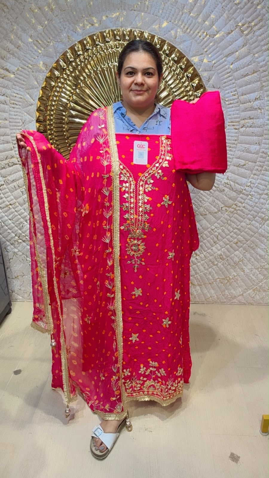 designer pure glass tissue crush suit ccc076