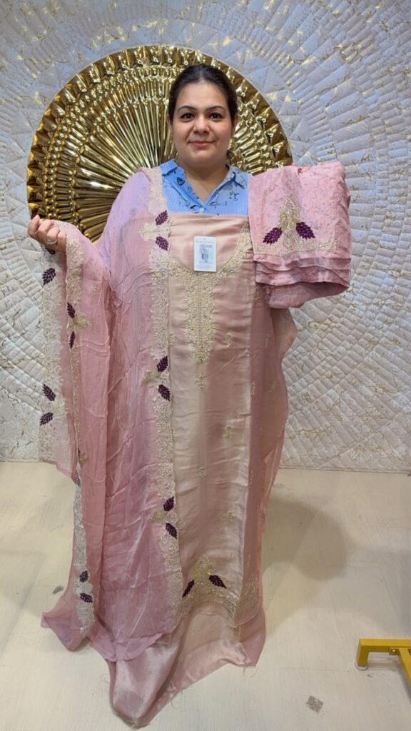 designer pure glass tissue crush suit ccc076