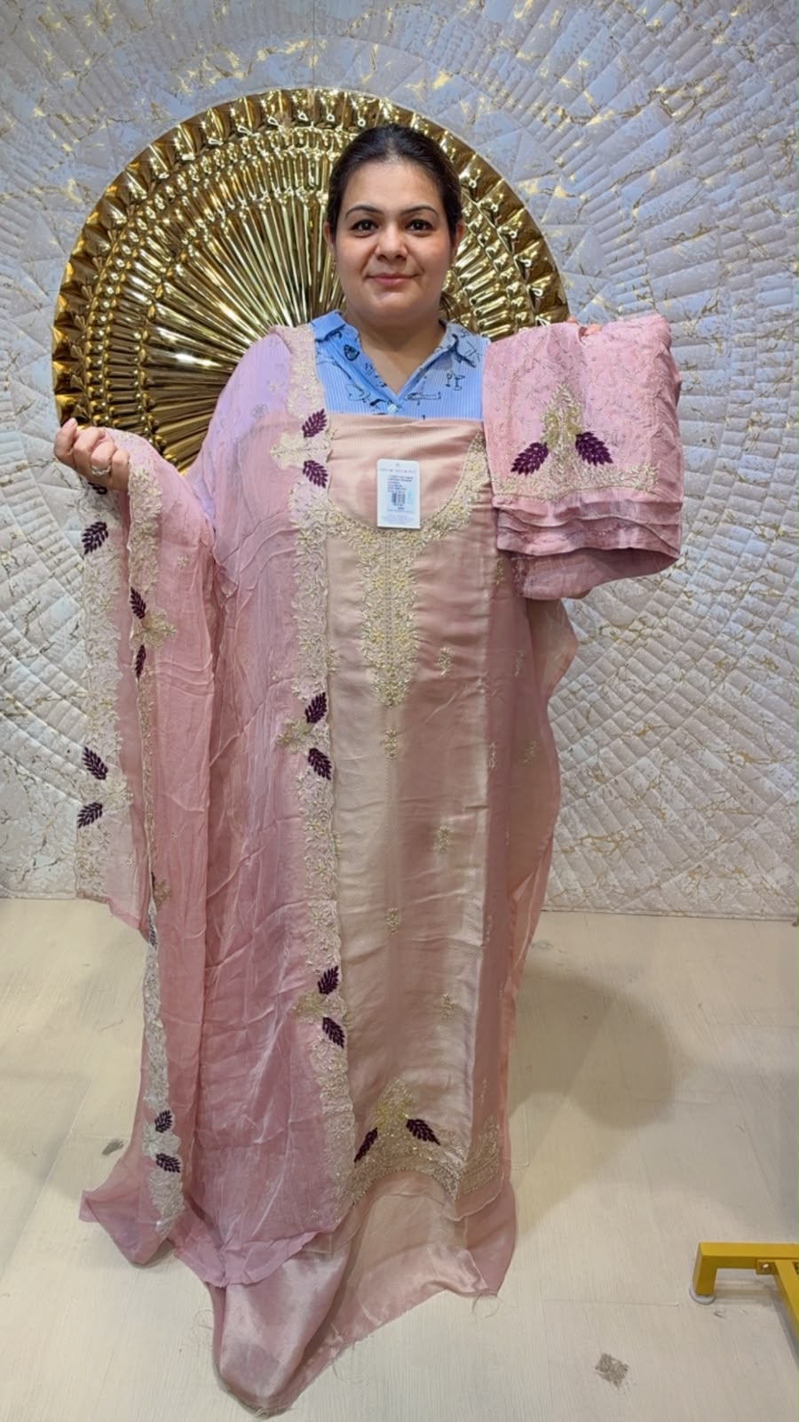 designer pure glass tissue crush suit ccc076