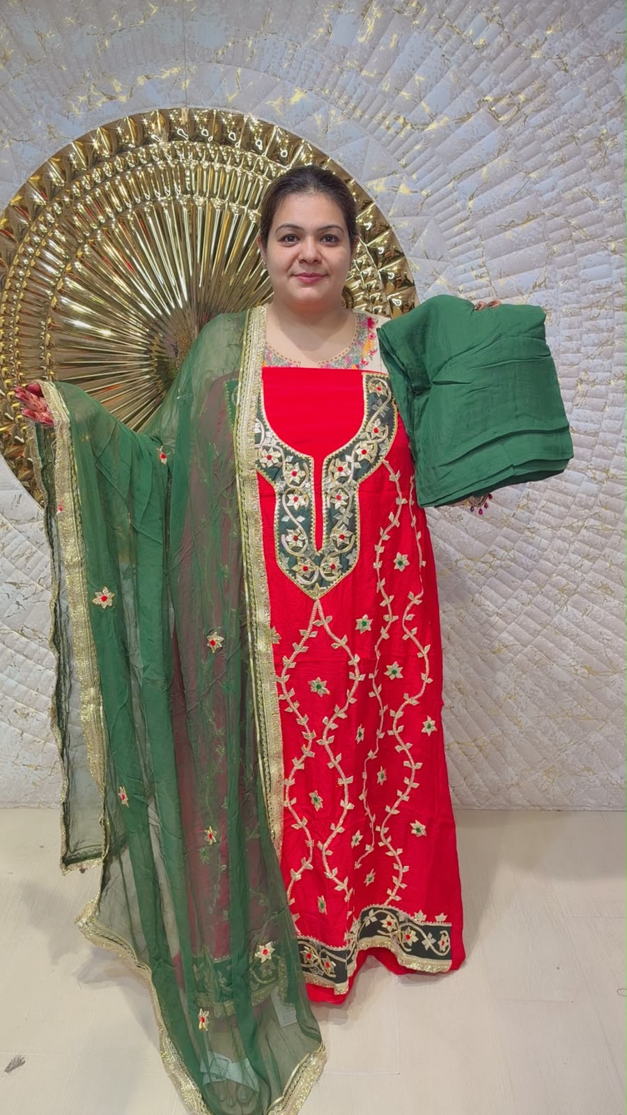 designer pure crape with gotta work suit ccc083