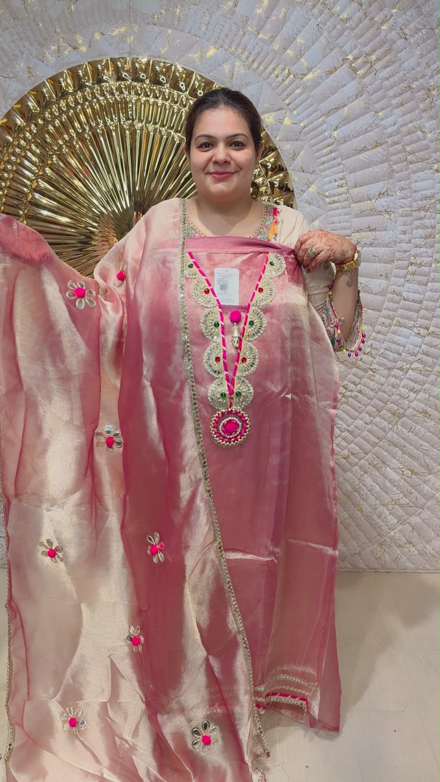 designer pure crape with gotta work suit ccc083