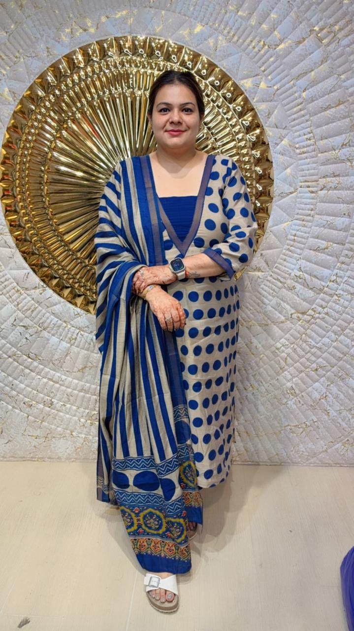designer pure maheshwari silk suit ccc094
