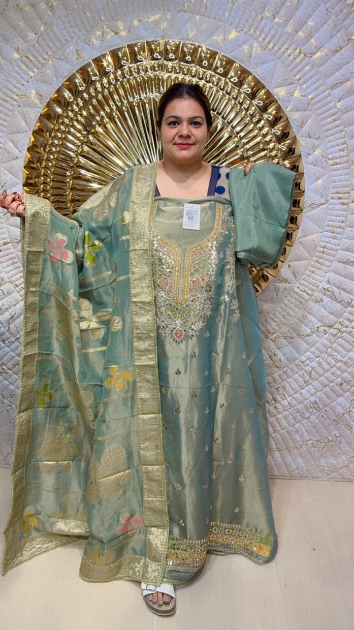 designer pure maheshwari silk suit ccc094
