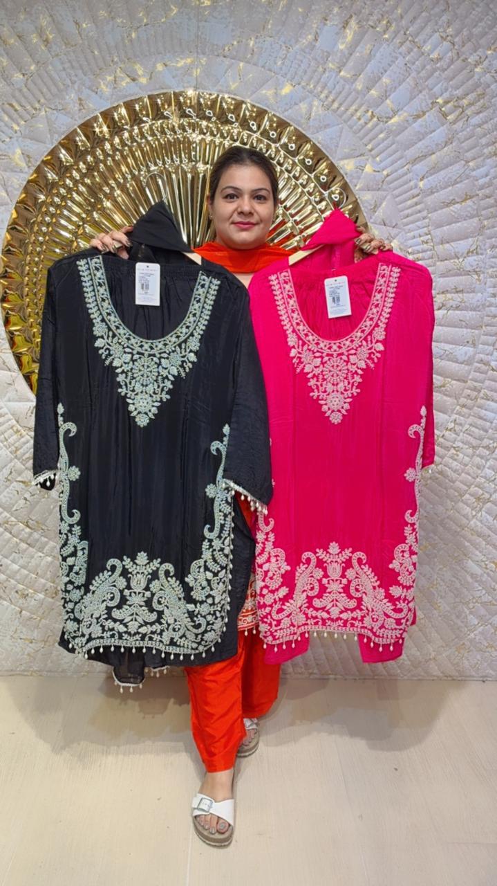 designer pure mal cotton with applique work suit ccc049
