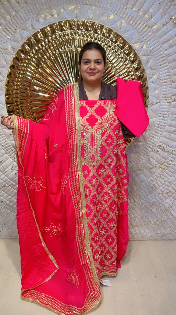 designer pure maheshwari silk suit ccc057