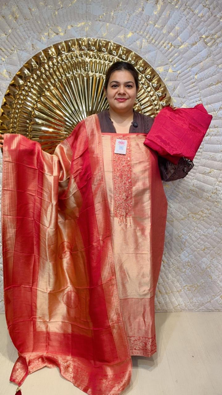 designer pure maheshwari silk suit ccc057